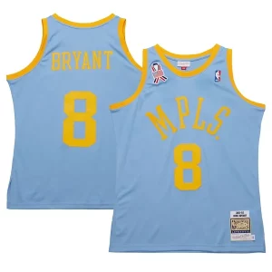 Trendy Men's Los Angeles Lakers Kobe Bryant Powder Blue 2001/02 Hardwood Classics Authentic Player Jersey