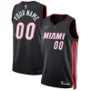 Moderno Trendy Miami Heat Nike 2021/22 Diamond Swingman Custom Jersey Icon Edition Black