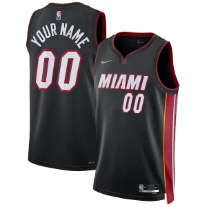 Moderno Trendy Miami Heat Nike 2021/22 Diamond Swingman Custom Jersey Icon Edition Black