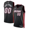 Lussuoso Moderno Miami Heat Nike Unisex Swingman Custom Jersey Black Icon Edition