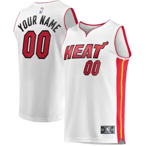 Stupendo Cool Trendy Miami Heat Youth Fast Break Custom Replica Jersey Association Edition White