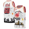 Magnifico Gorgeous Bellissimo Miami Heat x Tats Cru Hardwood Classics Fashion Jersey White
