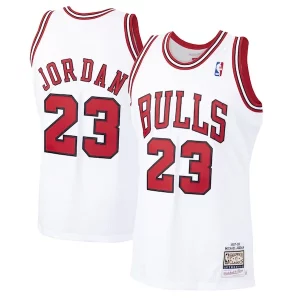 Eccezionale Attraente Prestigioso Michael Jordan Chicago Bulls 1997/98 Hardwood Classics Authentic Jersey White/Black/Scarlet