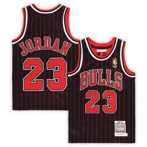 Lussuoso Michael Jordan Chicago Bulls Preschool 1996/97 Hardwood Classics Authentic Jersey Black/Red/White