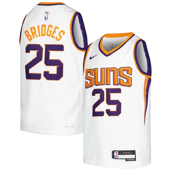 Elegante Bellissimo Mikal Bridges Phoenix Suns Nike Youth Swingman Jersey Association Edition White/Purple