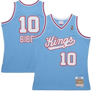 Meraviglioso Mike Bibby Sacramento Kings 2001/02 Hardwood Classics Swingman Jersey Light Blue