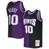 Elegante Gorgeous Mike Bibby Sacramento Kings Hardwood Classics 2001/02 Split Swingman Jersey Purple/Black