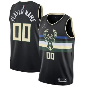 Robusto Carino Moderno Milwaukee Bucks Jordan Brand Swingman Custom Jersey Statement Edition Black