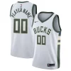 Sofisticato Duraturo Milwaukee Bucks Nike 2020/21 Swingman Custom Jersey Association Edition White