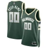 Versatile Delizioso Milwaukee Bucks Nike 2021/22 Diamond Swingman Custom Jersey Icon Edition Hunter Green