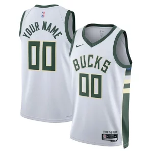 Elegante Classico Milwaukee Bucks Nike Unisex Swingman Custom Jersey White Association Edition