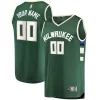 Incantevole Milwaukee Bucks Youth Fast Break Custom Replica Jersey Hunter Green Icon Edition