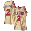 Magnifico Carino Lussuoso Moses Malone Philadelphia 76ers 75th Anniversary 1982/83 Hardwood Classics Swingman Jersey Gold