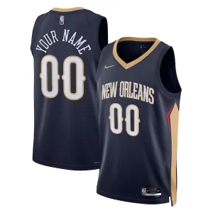 Accattivante New Orleans Pelicans Nike 2021/22 Diamond Swingman Custom Jersey Icon Edition Navy