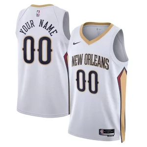 Fascinante New Orleans Pelicans Nike Unisex Swingman Custom Jersey White Association Edition