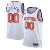 Fantastico New York Knicks Nike Unisex Swingman Custom Jersey White Association Edition/Blue