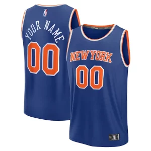 Fascinante Attraente Delizioso New York Knicks Custom Fast Break Jersey Blue Icon Edition