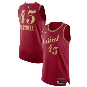 Bellissimo Robusto Nike Donovan Mitchell Cleveland Cavaliers Authentic Jersey City Edition Wine