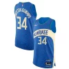 Meraviglioso Nike Giannis Antetokounmpo Milwaukee Bucks Authentic Jersey City Edition Blue
