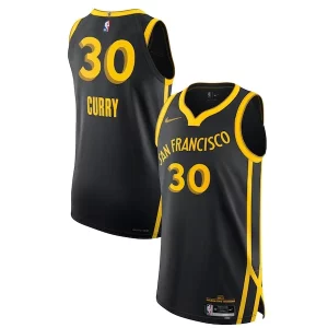 Delizioso Nike Stephen Curry Golden State Warriors Authentic Jersey City Edition Black