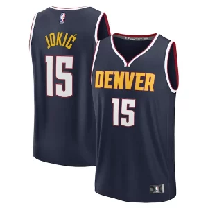 Duraturo Nikola Jokic Denver Nuggets Fast Break Replica Player Jersey Icon Edition Navy
