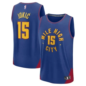 Eccezionale Nikola Jokic Denver Nuggets Fast Break Replica Player Jersey Statement Edition Blue