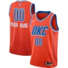 Cool Trendy Oklahoma City Thunder Jordan Brand Swingman Custom Jersey Statement Edition Orange