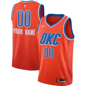 Cool Trendy Oklahoma City Thunder Jordan Brand Swingman Custom Jersey Statement Edition Orange