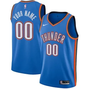 Attraente Oklahoma City Thunder Nike Custom Swingman Jersey Icon Edition Blue