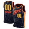 Cool Stupendo Oklahoma City Thunder Nike Unisex 2023/24 Custom Swingman Jersey Navy City Edition