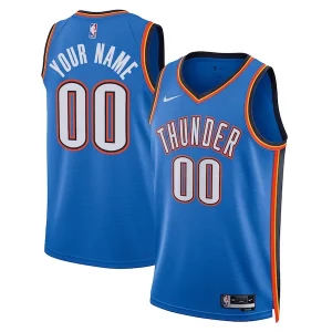 Prestigioso Oklahoma City Thunder Nike Unisex Swingman Custom Jersey Blue Icon Edition