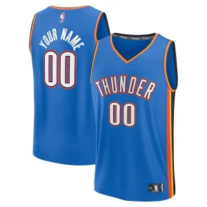 Attraente Sofisticato Magnifico Oklahoma City Thunder Fast Break Custom Replica Jersey Icon Edition Blue