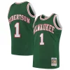 Accattivante Classico Oscar Robertson Milwaukee Bucks 1971/72 Hardwood Classics Swingman Jersey Green