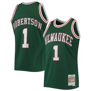 Meraviglioso Fascinante Oscar Robertson Milwaukee Bucks 1996/97 Hardwood Classics NBA 75th Anniversary Diamond Swingman Jersey Green