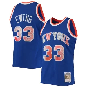 Moderno Accattivante Magnifico Patrick Ewing New York Knicks 1991/92 Hardwood Classics NBA 75th Anniversary Diamond Swingman Jersey Blue
