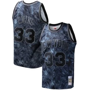 Carino Delizioso Patrick Ewing New York Knicks Hardwood Classics 1991/92 Tie Dye Swingman Jersey Black