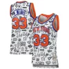Robusto Stupendo Patrick Ewing New York Knicks Women's 1991 Doodle Swingman Jersey White