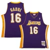 Eccezionale Pau Gasol Los Angeles Lakers 2009/10 Hardwood Classics Swingman Jersey Purple