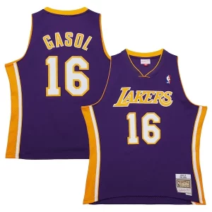 Eccezionale Pau Gasol Los Angeles Lakers 2009/10 Hardwood Classics Swingman Jersey Purple