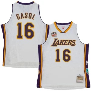 Cool Robusto Pau Gasol Los Angeles Lakers Unisex Hall of Fame Class of 2023 Throwback Swingman Jersey White