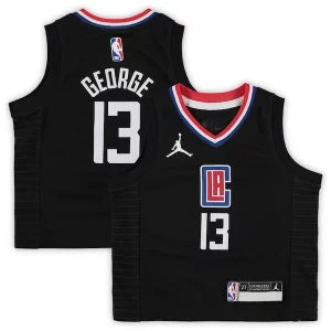 Prestigioso Paul George LA Clippers Jordan Brand Toddler 2020/21 Jersey Black Statement Edition