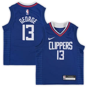 Bellissimo Comodo Stupendo Paul George LA Clippers Preschool Nike 2020/21 Fast Break Replica Jersey Royal Icon Edition