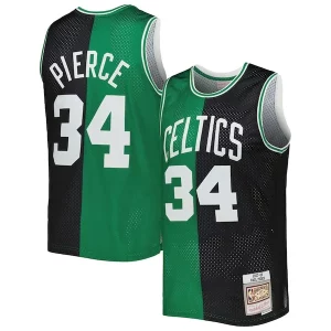 Carino Stupendo Robusto Paul Pierce Boston Celtics Hardwood Classics 2007/08 Split Swingman Jersey Black/Kelly Green