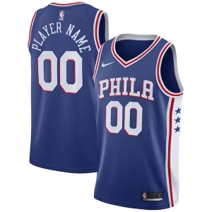 Magnifico Philadelphia 76ers Nike Swingman Custom Jersey Blue Icon Edition