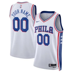 Trendy Philadelphia 76ers Nike Unisex 2022/23 Swingman Custom Jersey White Association Edition