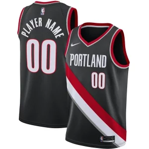 Moderno Comodo Lussuoso Portland Trail Blazers Nike 2020/21 Swingman Custom Jersey Icon Edition Black
