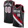 Fantastico Portland Trail Blazers Nike 2021/22 Diamond Swingman Custom Jersey Icon Edition Black