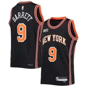 Stupendo RJ Barrett New York Knicks Nike Youth 2021/22 Swingman Jersey City Edition Black