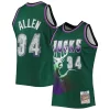 Sofisticato Meraviglioso Moderno Ray Allen Milwaukee Bucks 1996/97 Hardwood Classics NBA 75th Anniversary Diamond Swingman Jersey Green