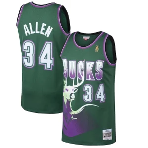 Cool Eccezionale Ray Allen Milwaukee Bucks 1996/97 Hardwood Classics Swingman Jersey Kelly Green